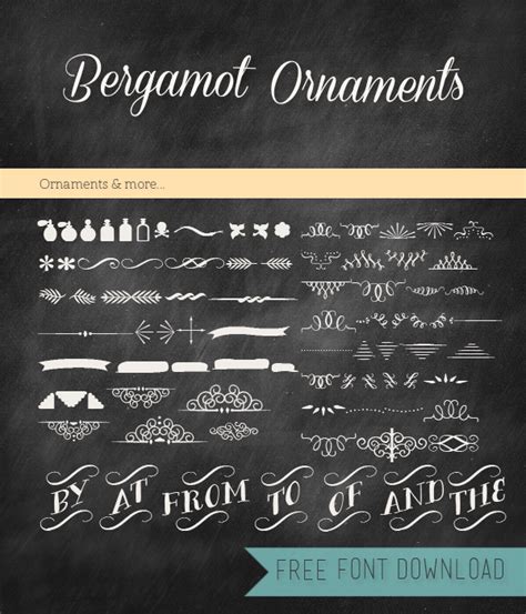 bergamot ornaments|Free Font Friday .